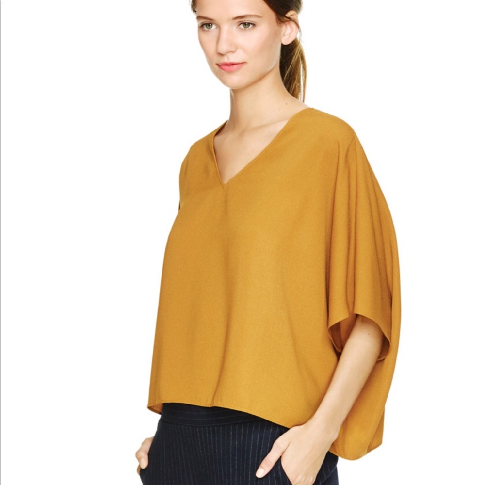 Aritzia Mustard Yellow Blouse